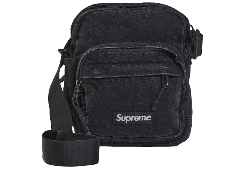 Supreme Denim Shoulder Bag Black - FW25 - US