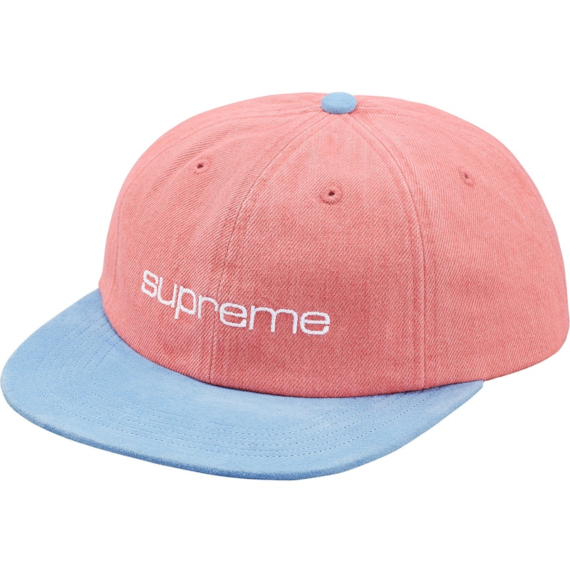 Supreme Denim Suede Compact Logo 6-Panel Blue - SS18 - JP