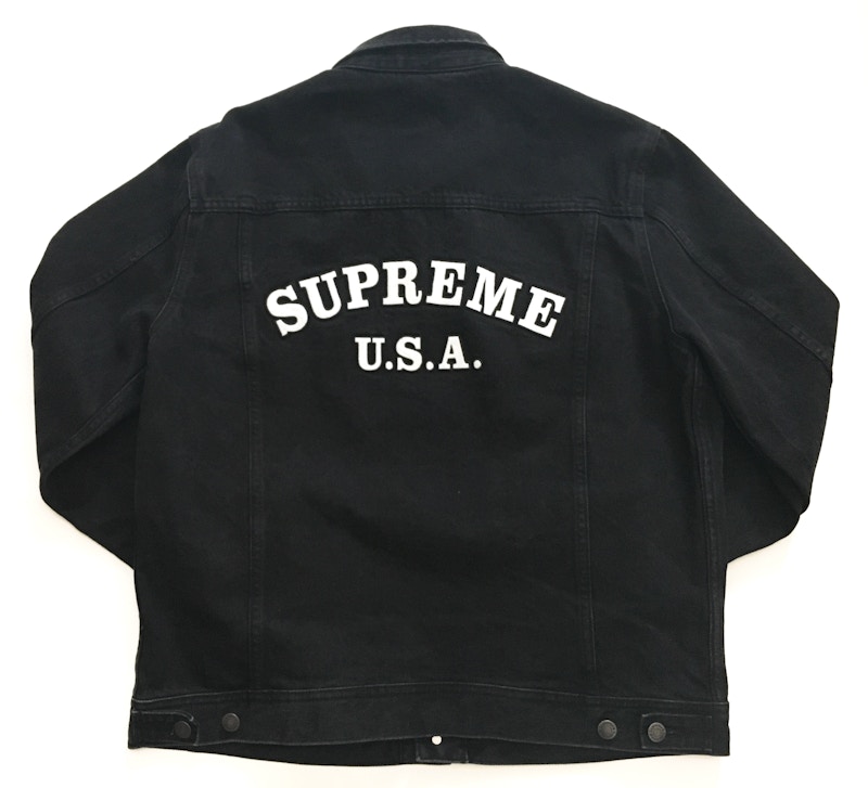 Supreme Denim Trucker Jacket Black Men's - SS16 - US