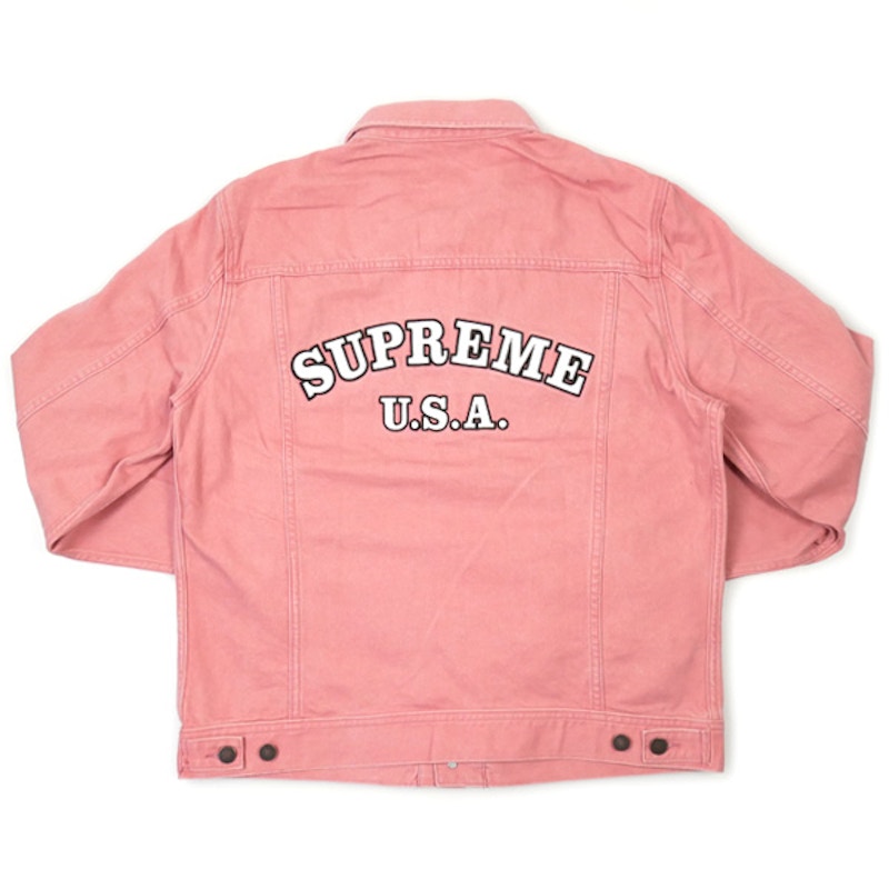 Supreme Denim Trucker Jacket Pink Men's - SS16 - US