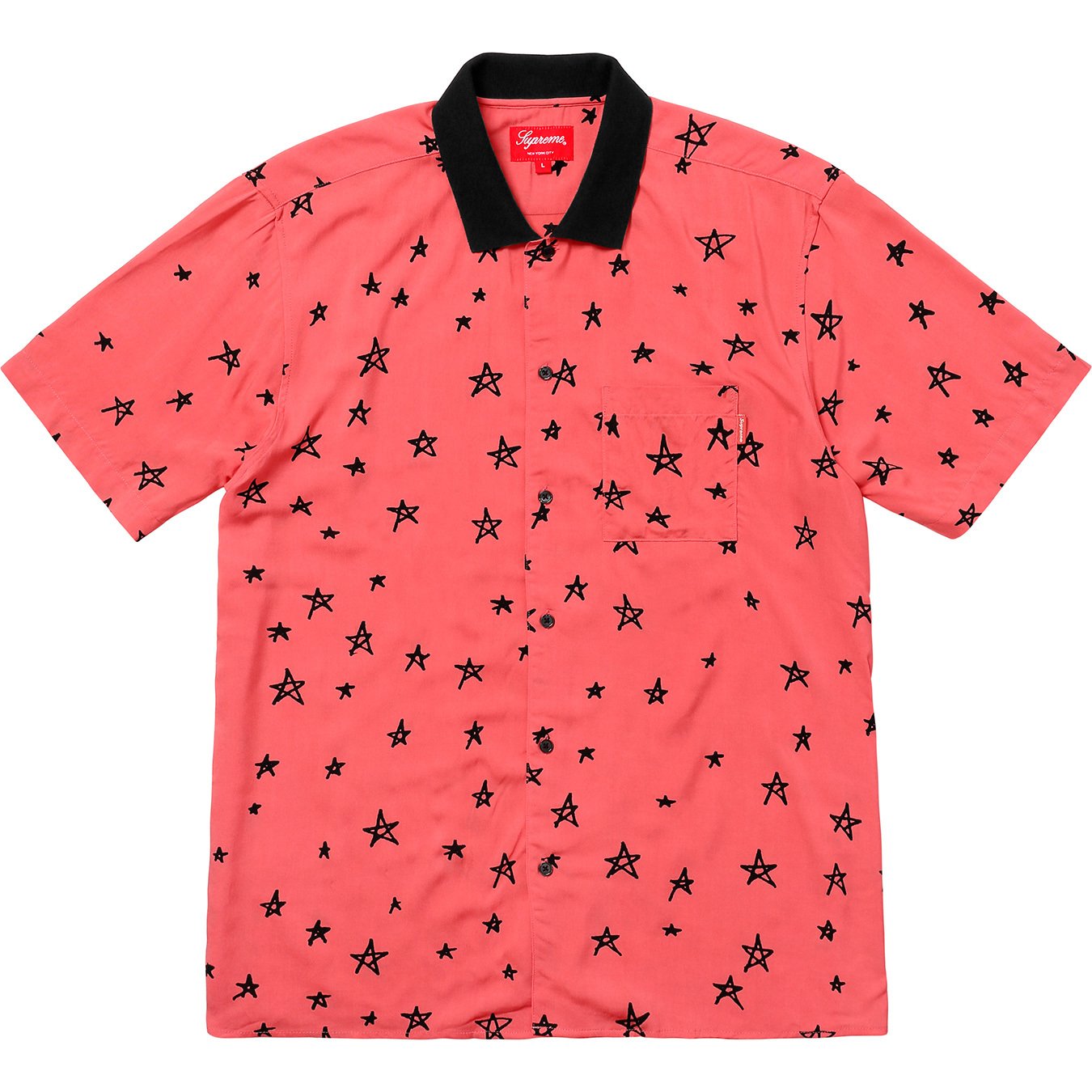 supreme devil rayon shirt Coral 18ss