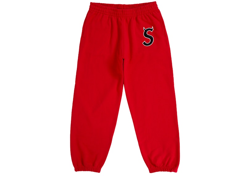 Supreme Devil S Logo Jogginghose Rot