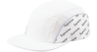Supreme Logo Diagonal Panel Lateral Camp Cap Blanco