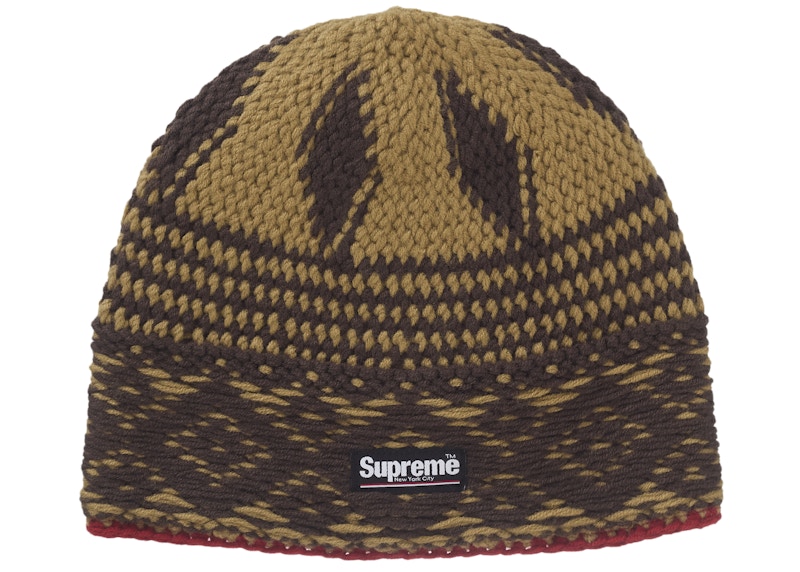 Pre-owned Supreme Diamond Beanie (fw25) In Brown