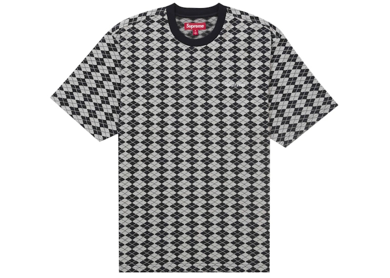 Supreme Diamond Jacquard S/S Top Black メンズ - SS25 - JP