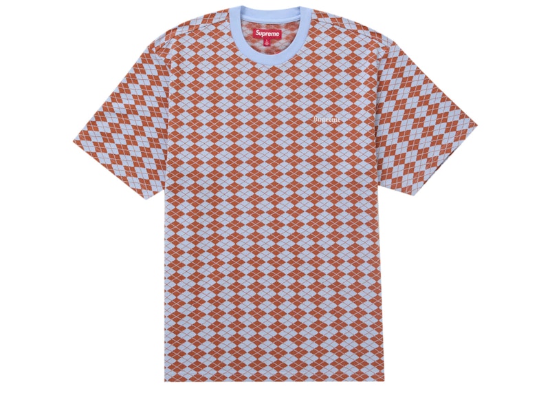 Supreme Diamond Jacquard S/S Top Blue メンズ - SS25 - JP