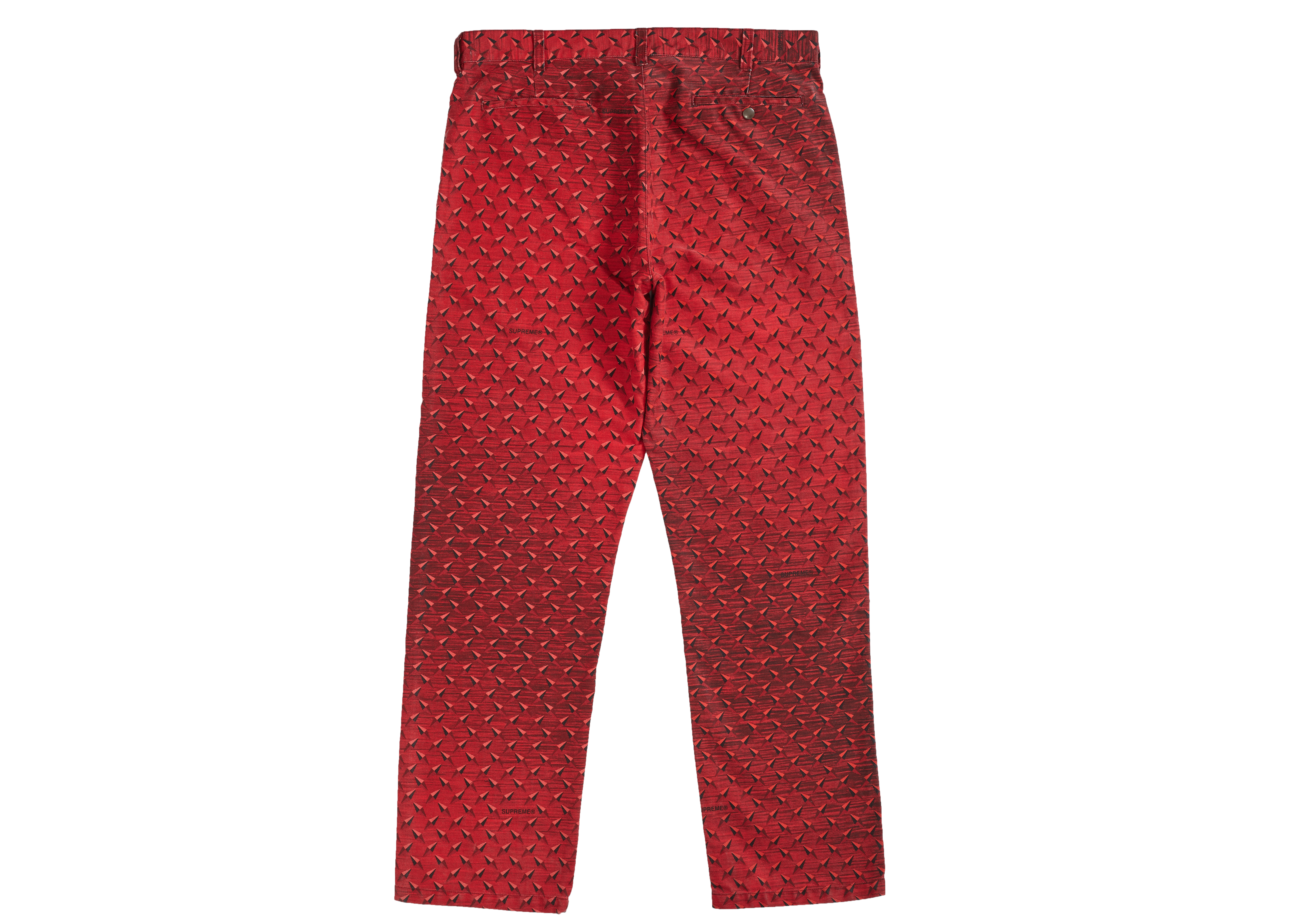 Supreme Diamond Plate Double Knee Work Pant Red Men's - SS19