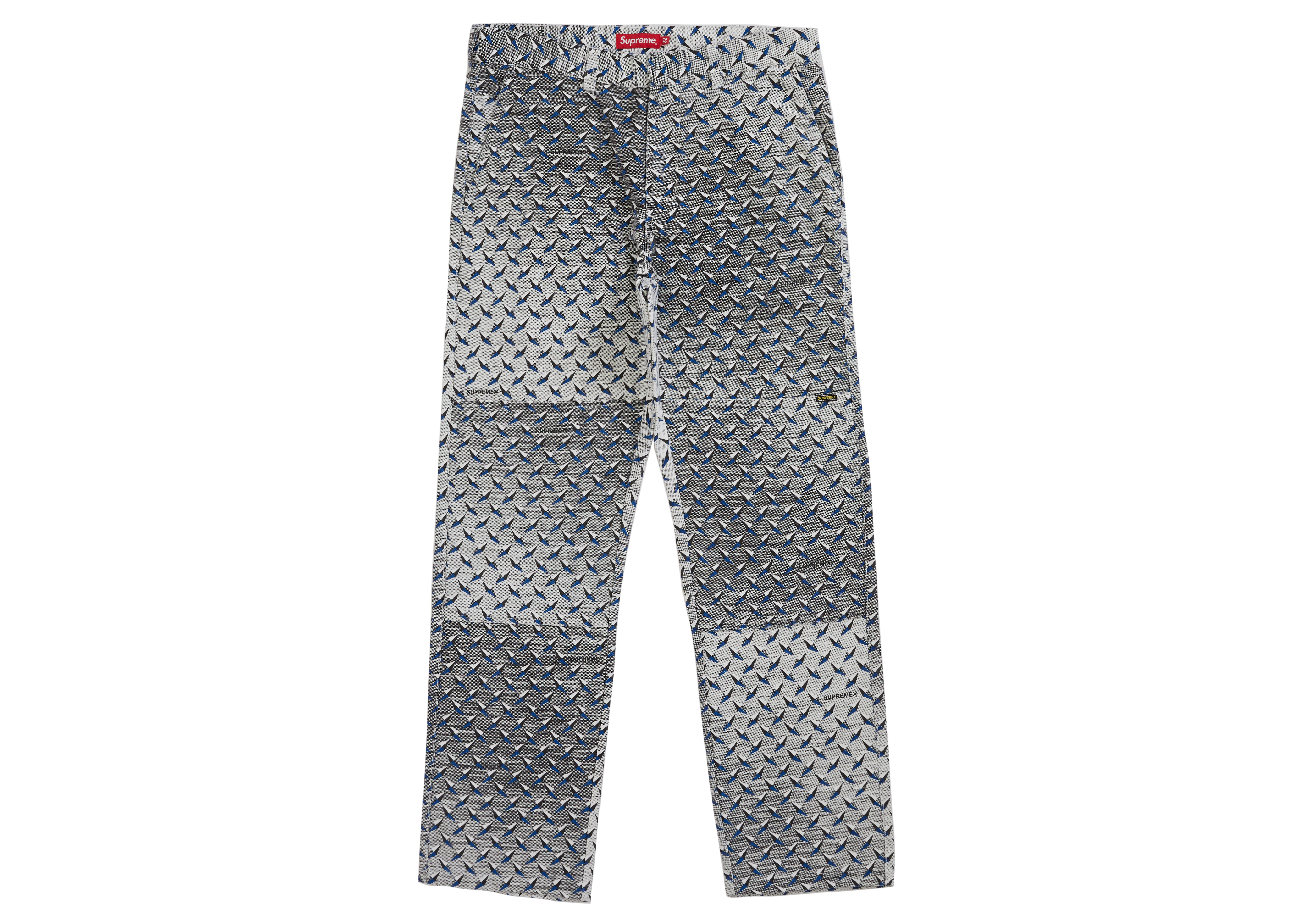 Supreme Diamond Plate Double Knee Work Pant White Men's - SS19 - US