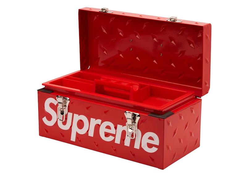 Supreme Diamond Plate Tool Box Red