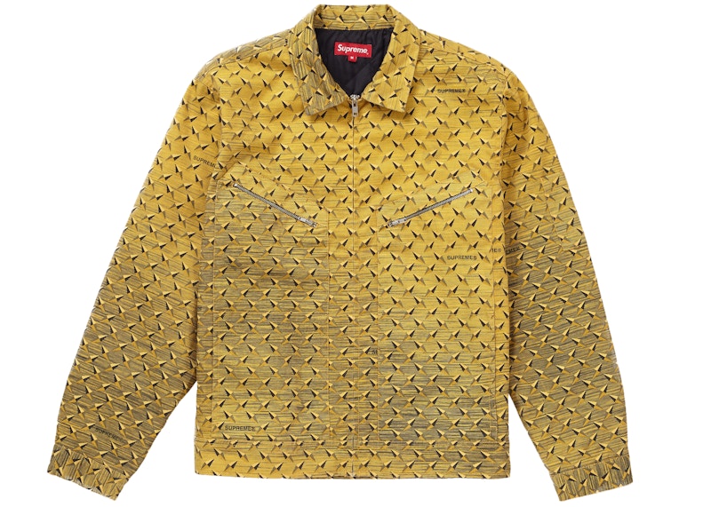 supreme diamond plate work jacket