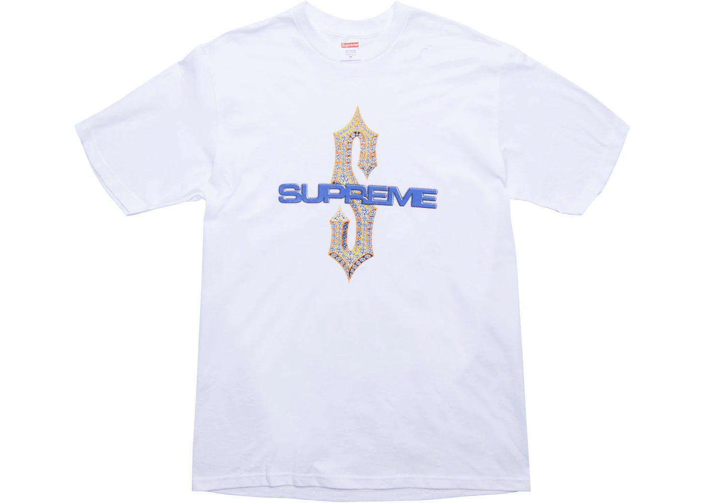 Mens Tshirt Supreme Diamond Tee Red Supreme Diamonds Tee White