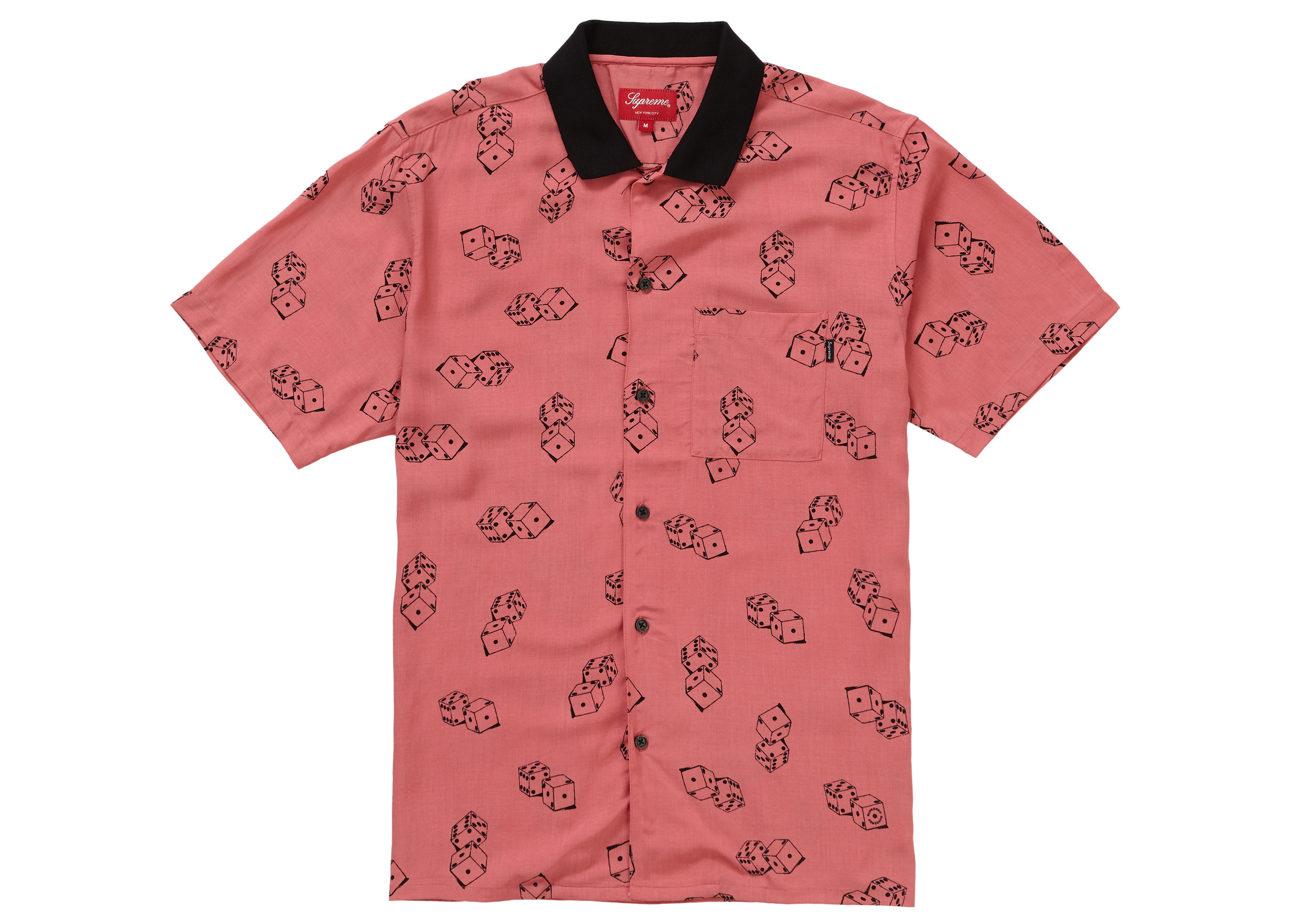 Supreme Dice Rayon S/S Shirt Pink Men's - SS19 - US
