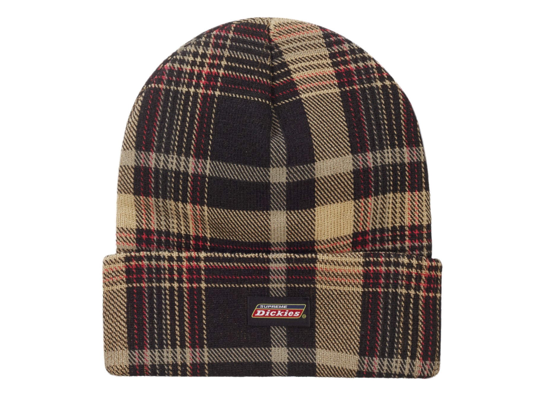 Supreme Dickies Beanie (FW23) Brown Plaid