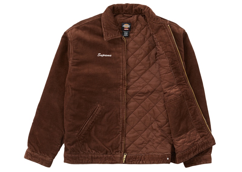 Supreme Dickies Corduroy Work Jacket Brown Men's - FW22 - GB