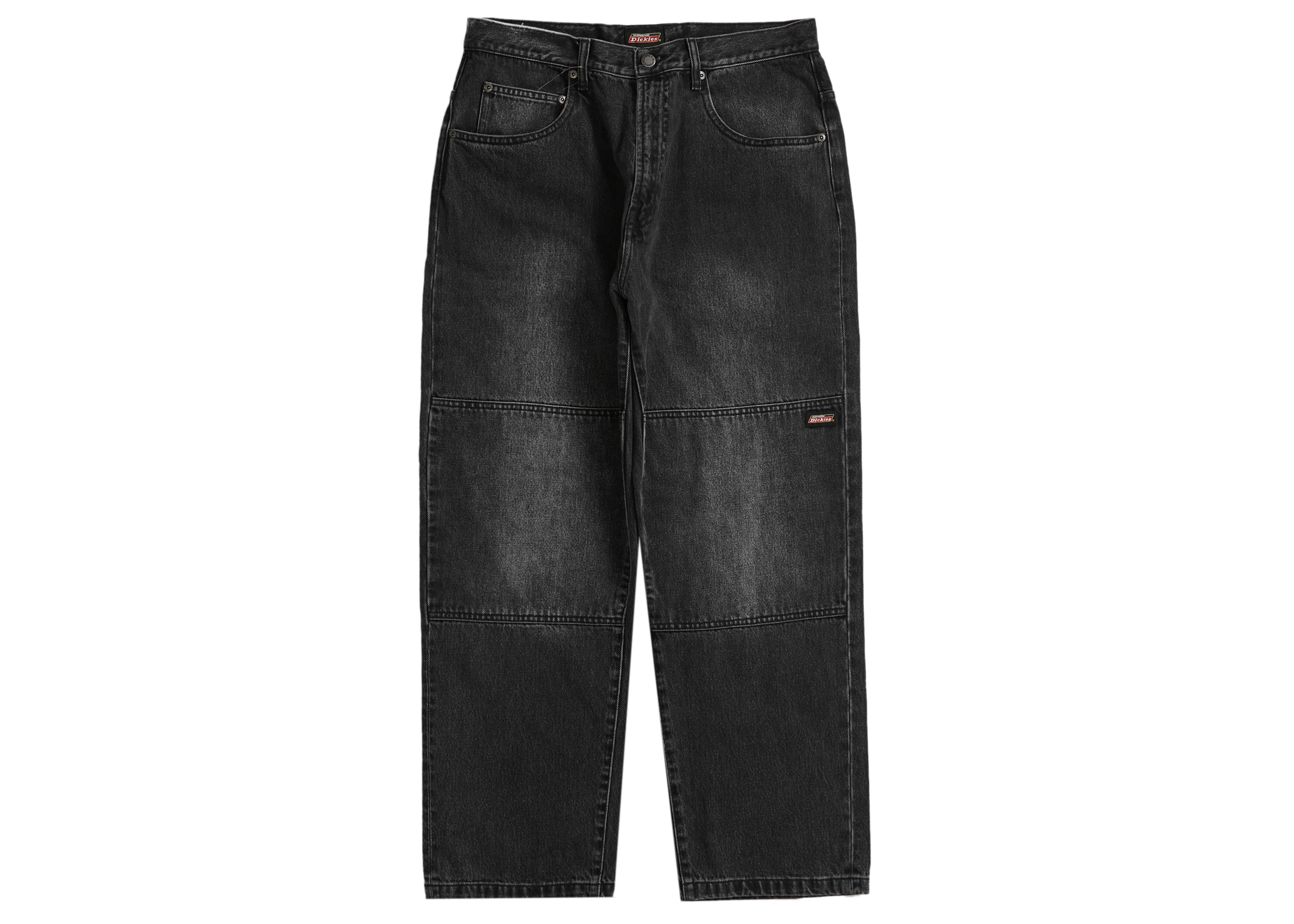 Supreme Dickies Double Knee Baggy Jean Washed Black Men's - FW23 - US
