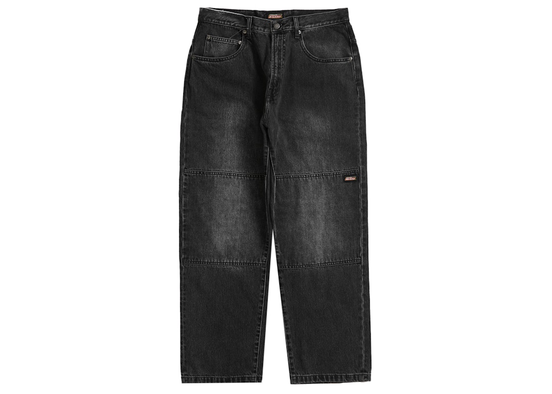 Pre-owned Supreme Dickies Double Knee Baggy Jean Washed Black