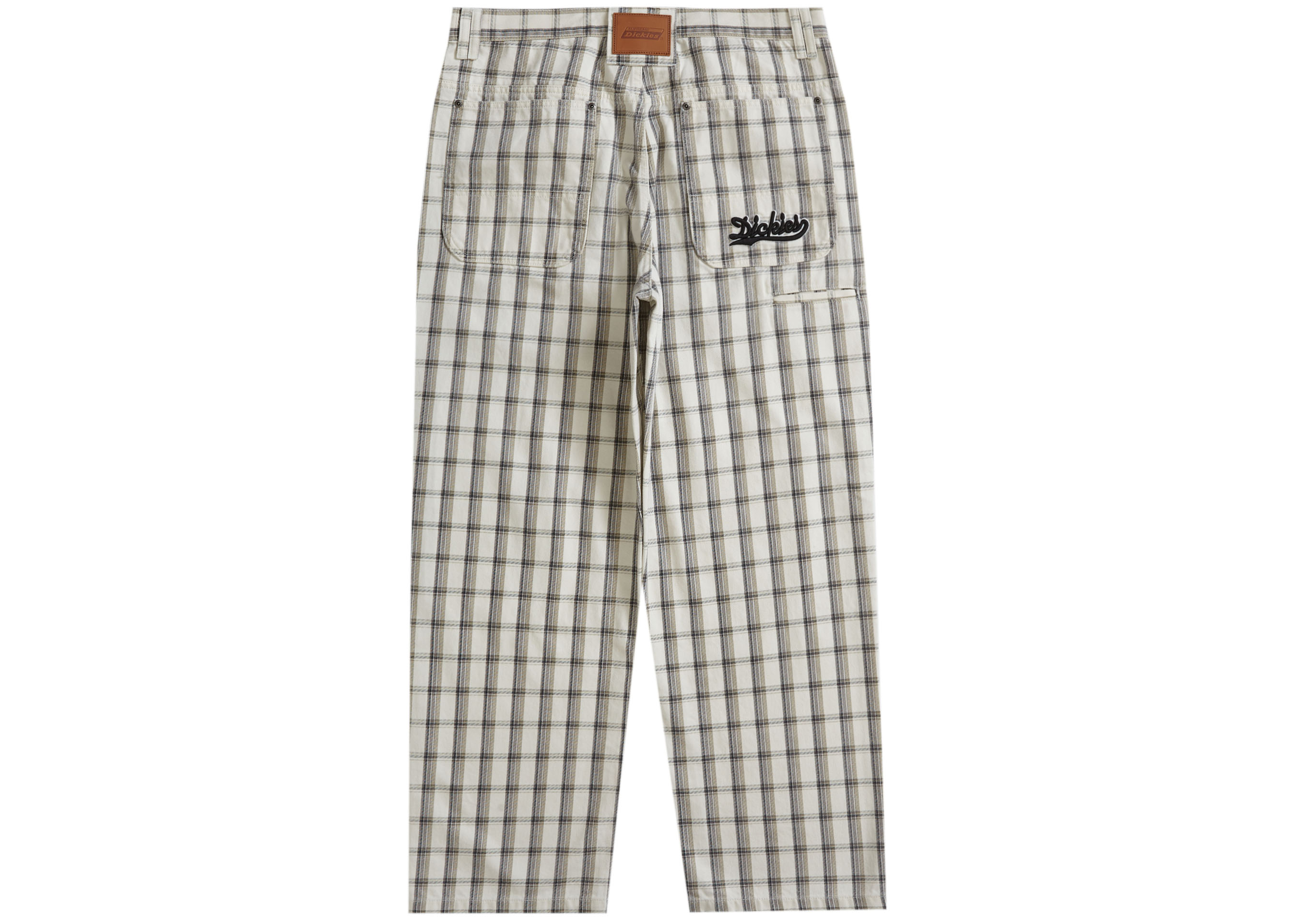 Supreme Dickies Double Knee Baggy Jean White Plaid Men's - FW23 - US