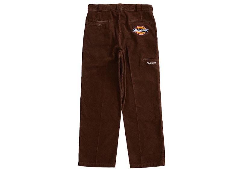 Pre-owned Supreme Dickies Double Knee Corduroy Work Pant Brown