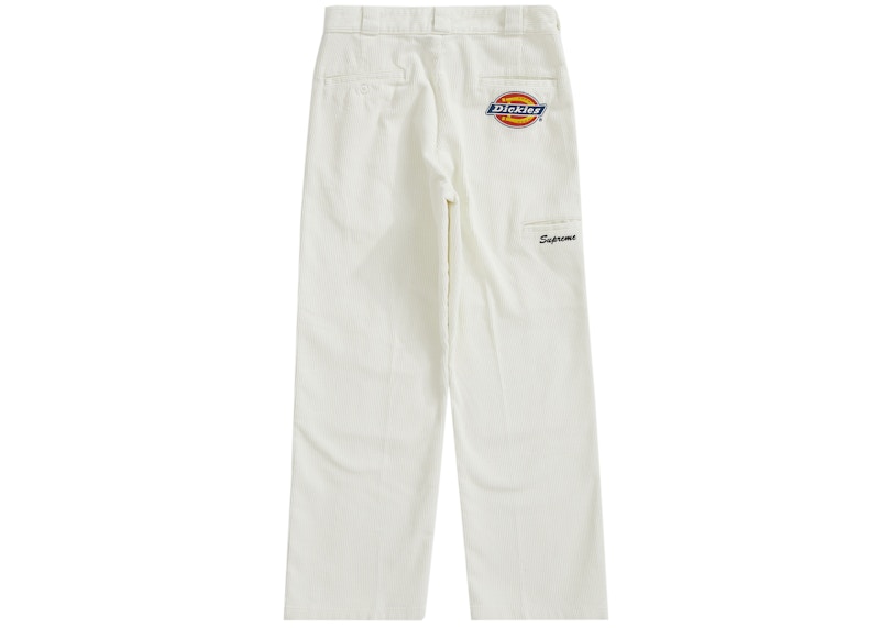 Supreme Dickies Double Knee Corduroy Work Pant White Men's 