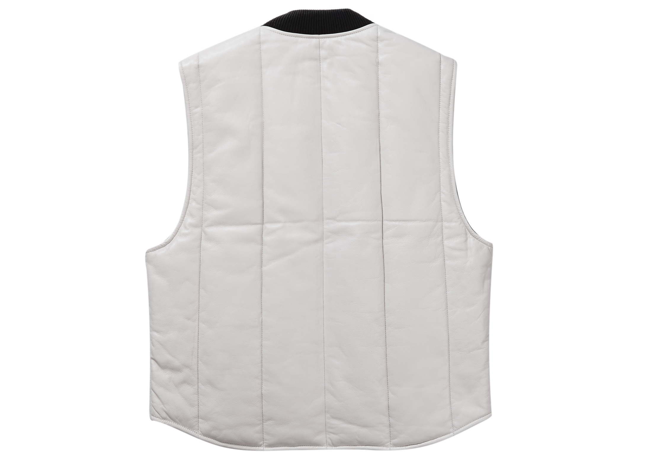 Supreme Dickies Leather Work Vest White