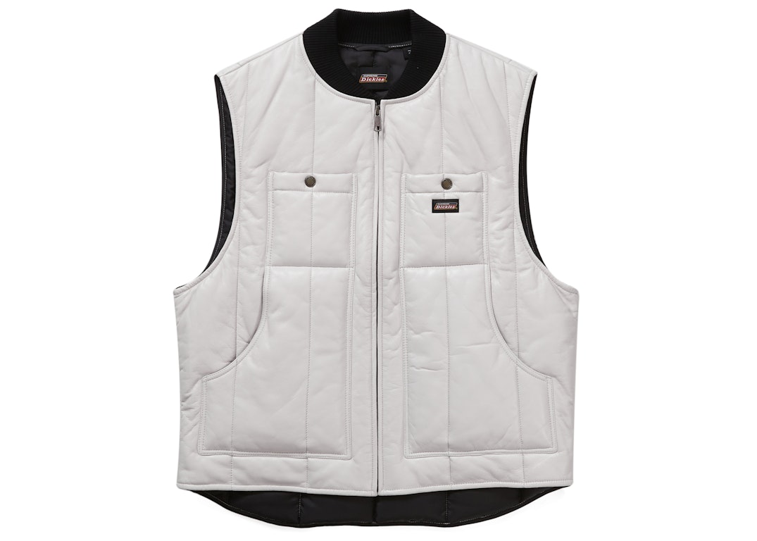 Pre-owned Supreme Dickies Leather Work Vest White