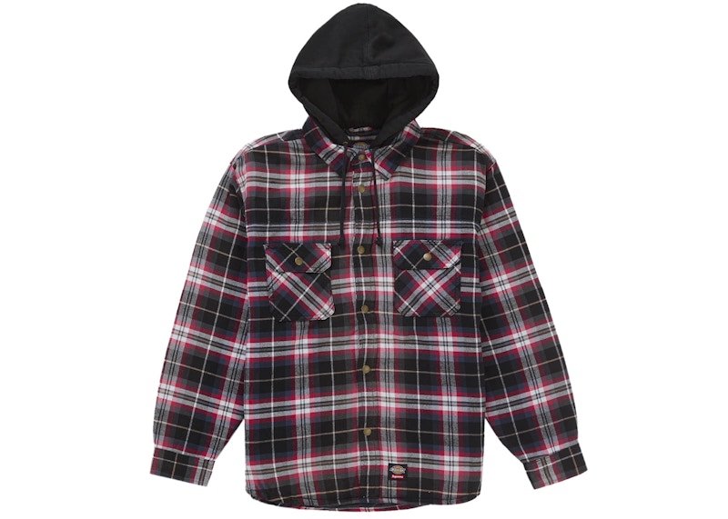 ジャケット・アウター Supreme Dickies plaid Supreme Dickies Plaid Hooded Zip Up Shirt 2colors White
