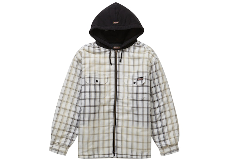 Supreme Dickies Plaid Hooded Zip Shirt