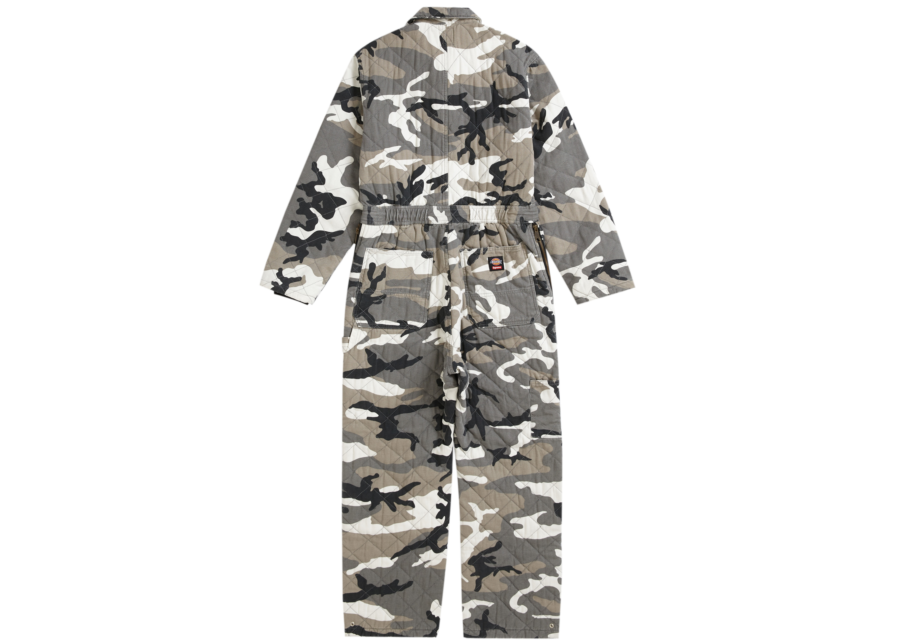 Supreme Dickies Quilted Denim Coverall Grey Camo