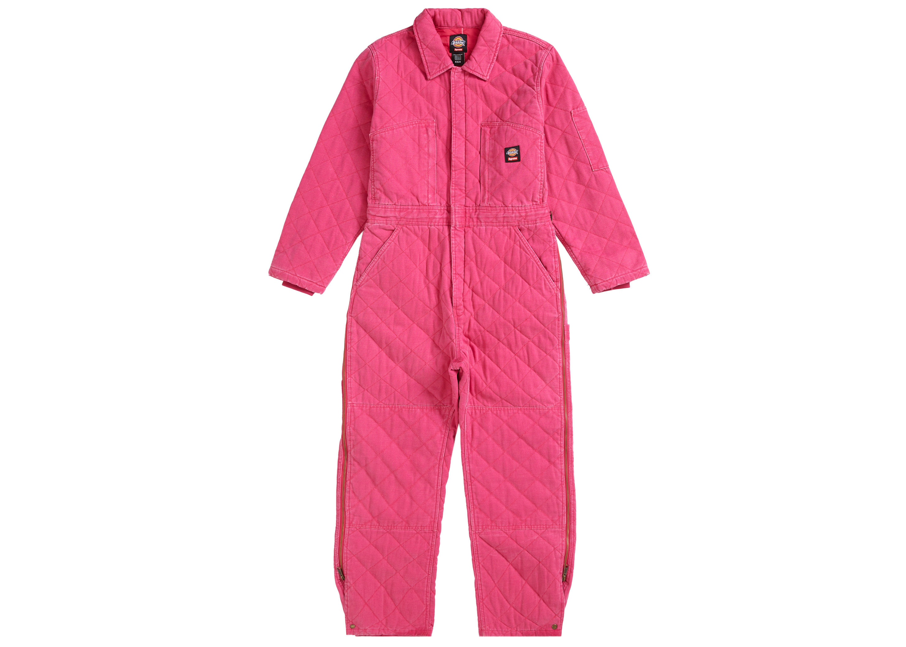 Supreme Dickies Quilted Denim Coverall Pink