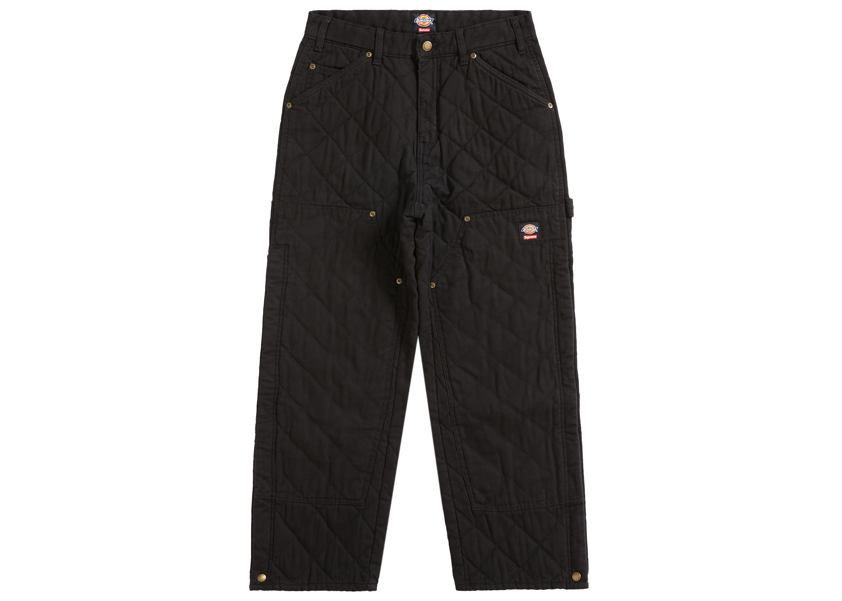 Supreme Dickies Quilted Double Knee Painter Pant Black Men's