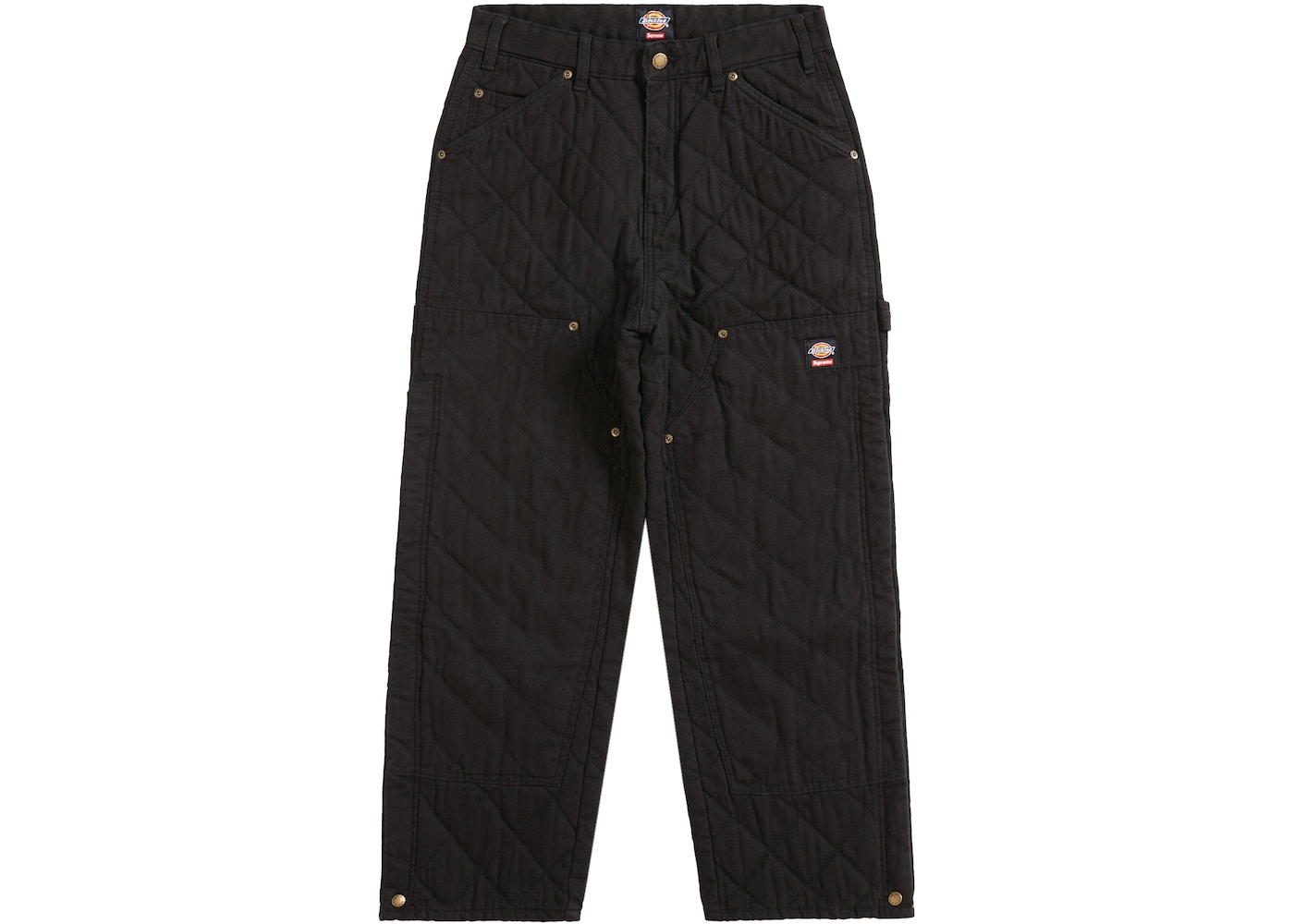 Supreme Dickies Quilted Double Knee Painter Pant Black - FW21