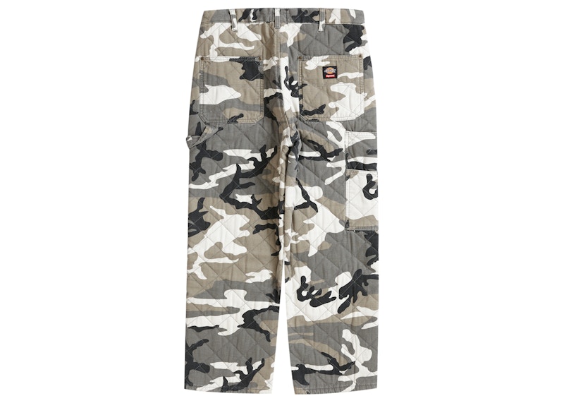 Supreme Dickies Quilted Double Knee Painter Pant Grey Camo Men's