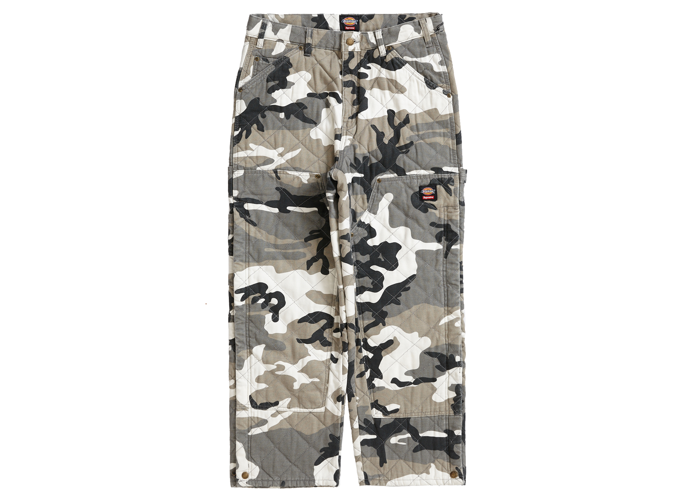 Supreme Dickies Quilted Double Knee Painter Pant Grey Camo