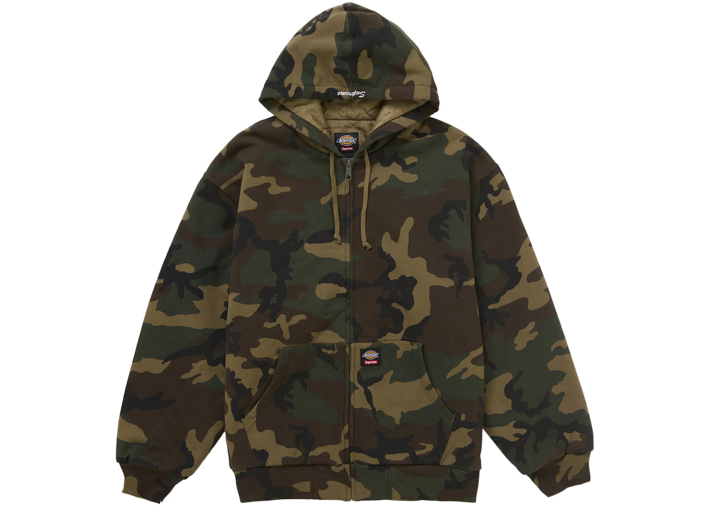 Supreme Dickies Quilted Lined Zip Up Hooded Sweatshirt (FW25