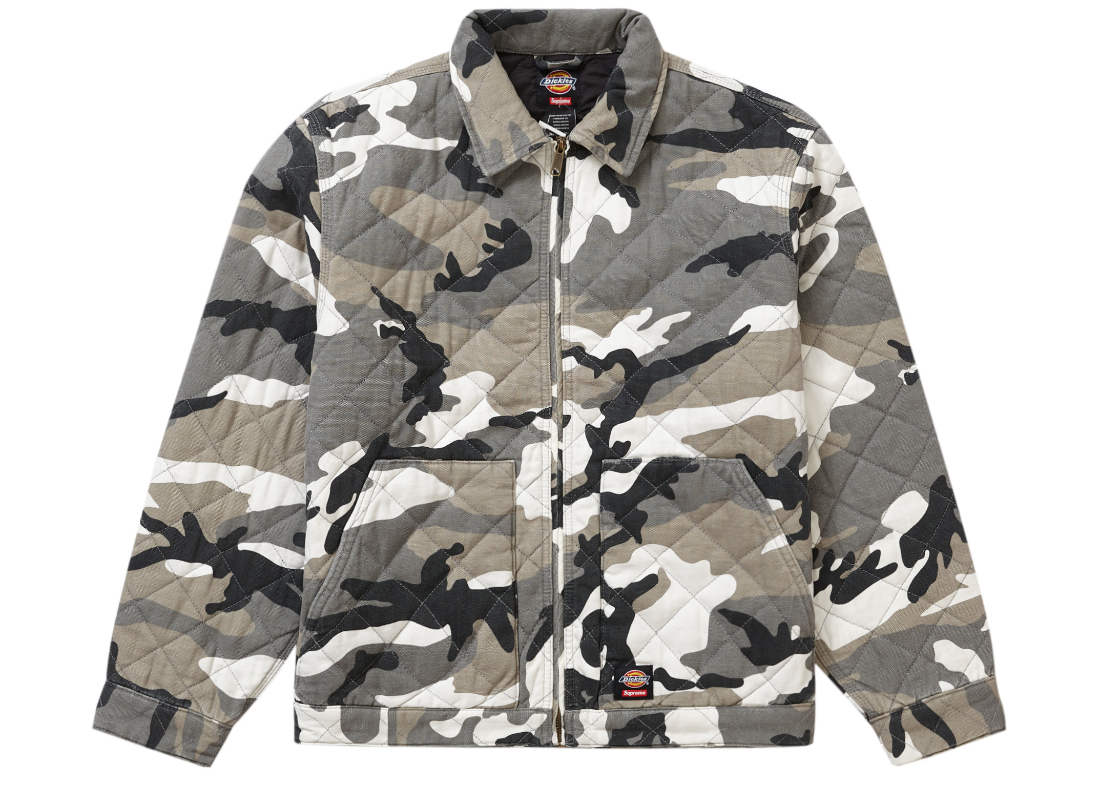 Supreme Dickies Quilted Work Jacket Grey Camo