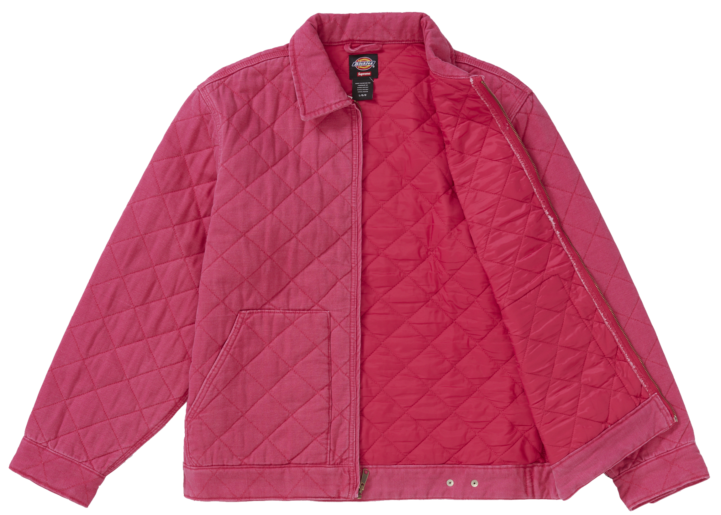 Supreme Dickies Quilted Work Jacket Pink Men's - FW21 - US
