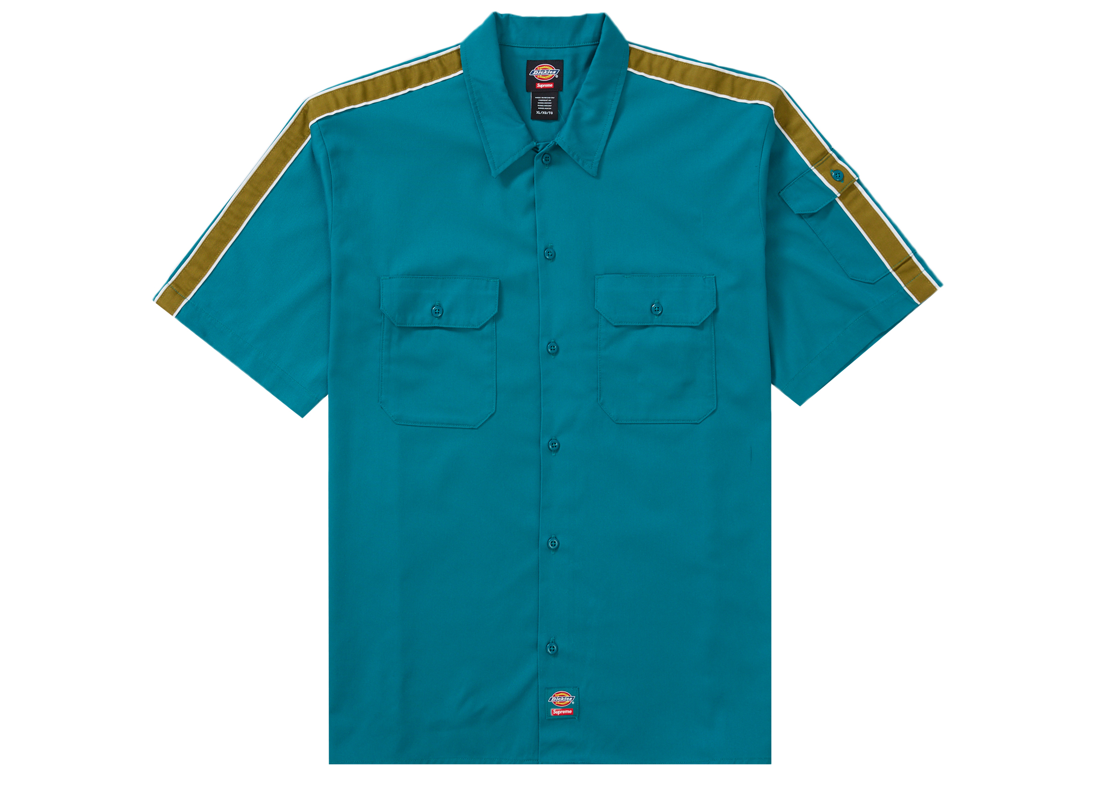 Supreme Dickies Stripe S/S Work Shirt Teal Men's - SS22 - US