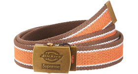 Supreme Dickies Stripe Webbing Belt Brown