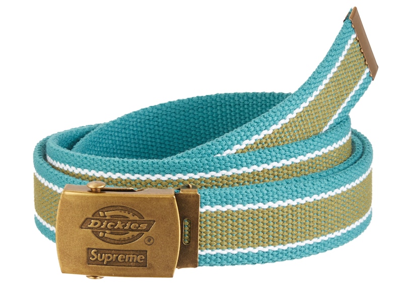 Supreme Dickies Stripe Webbing Belt Teal