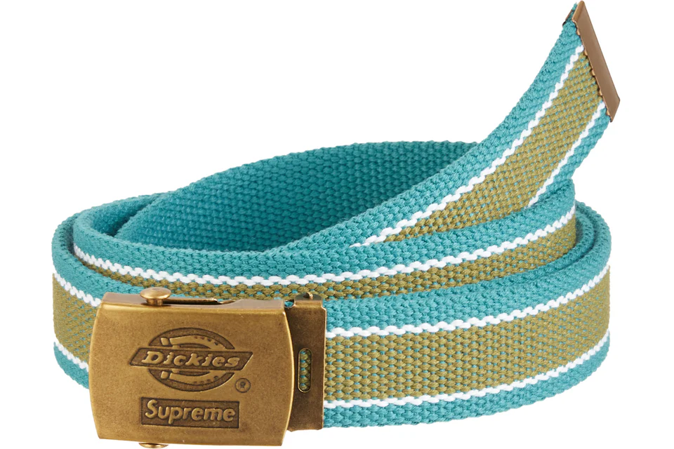 Supreme Dickies Stripe Webbing Belt Teal