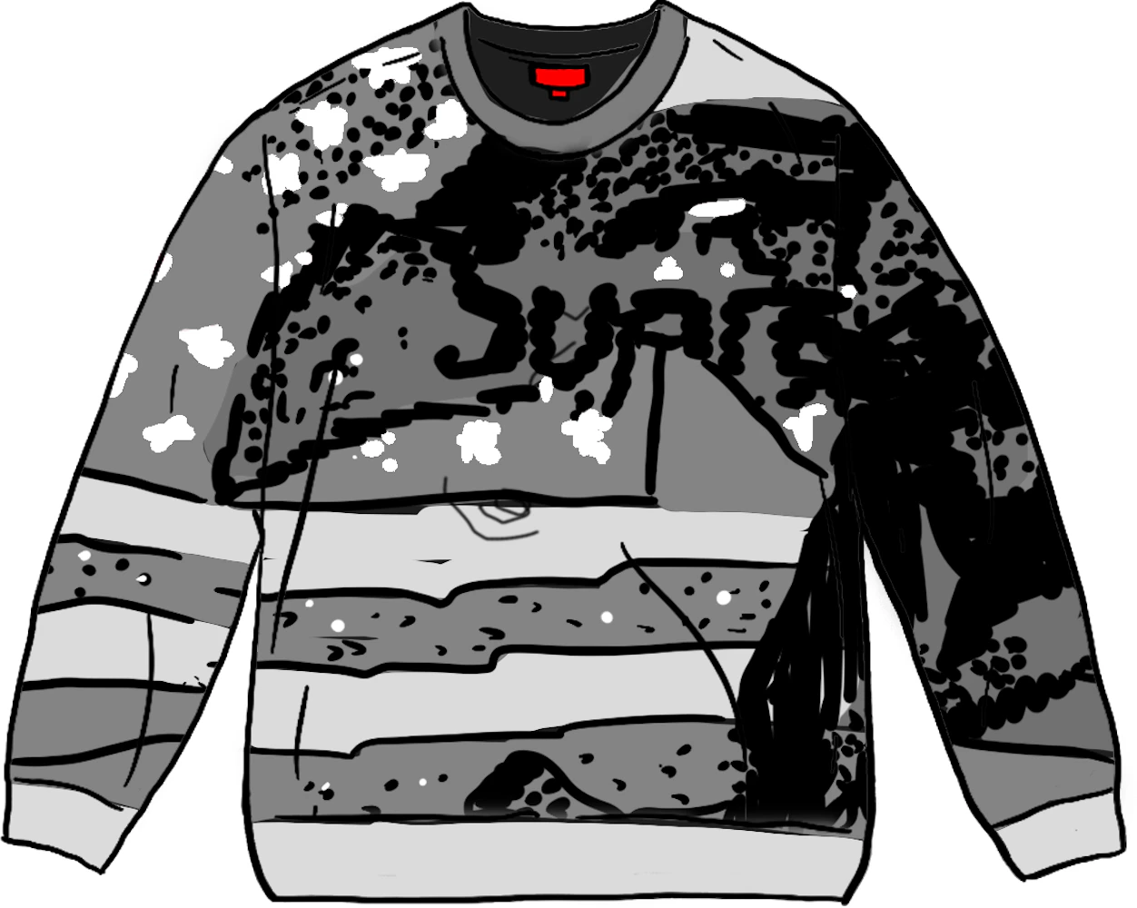 Supreme Digital Flag Sweater Black XL-