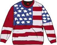 Supreme Digital Flag Sweater Black Men's - SS21 - US
