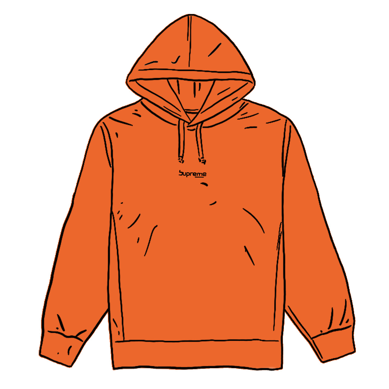 Supreme Digital Logo Hooded Sweatshirt Orange Men's - SS20 - US