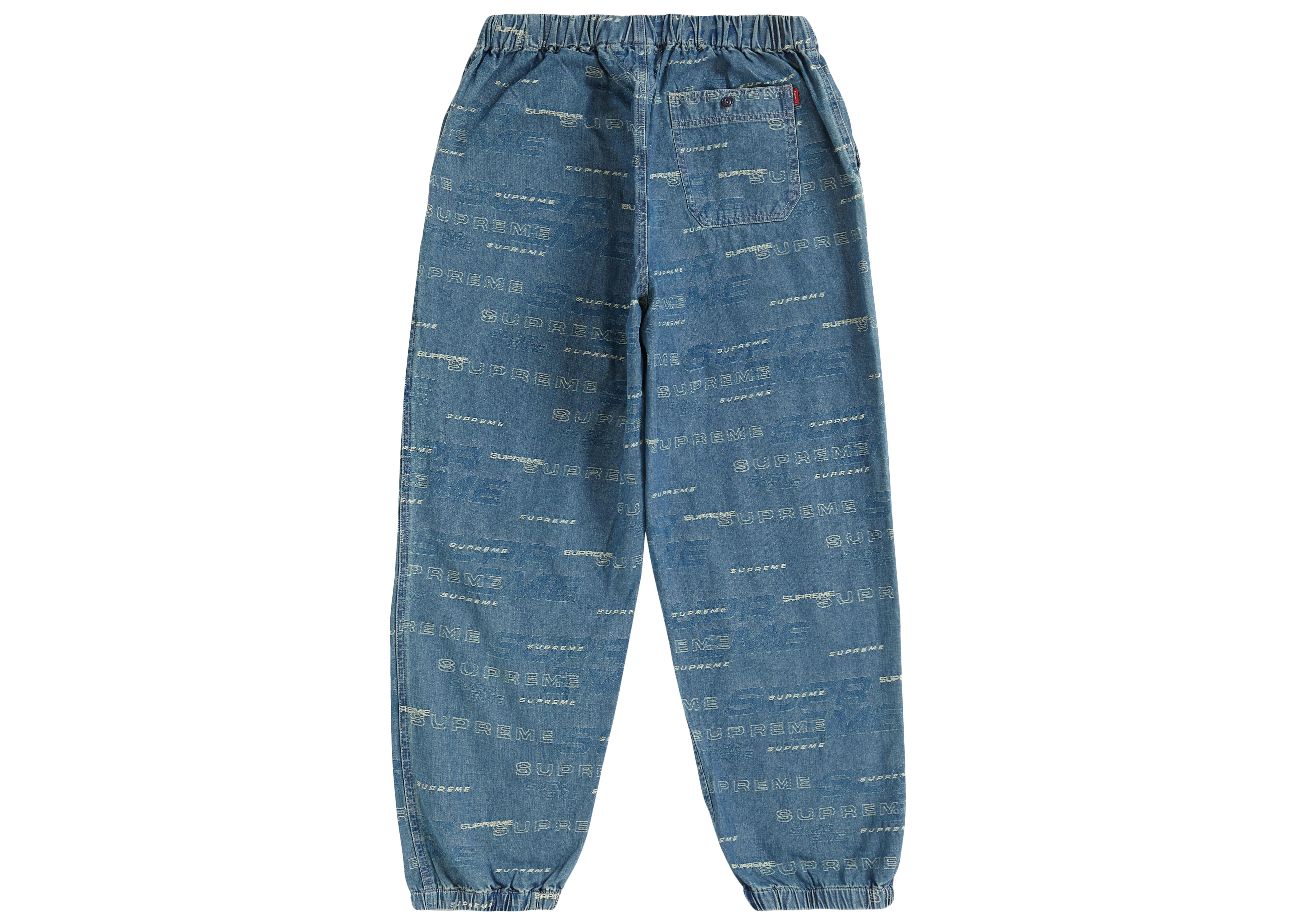 Supreme Dimensions Logo Denim Skate Pant Blue Men's - FW19 - GB