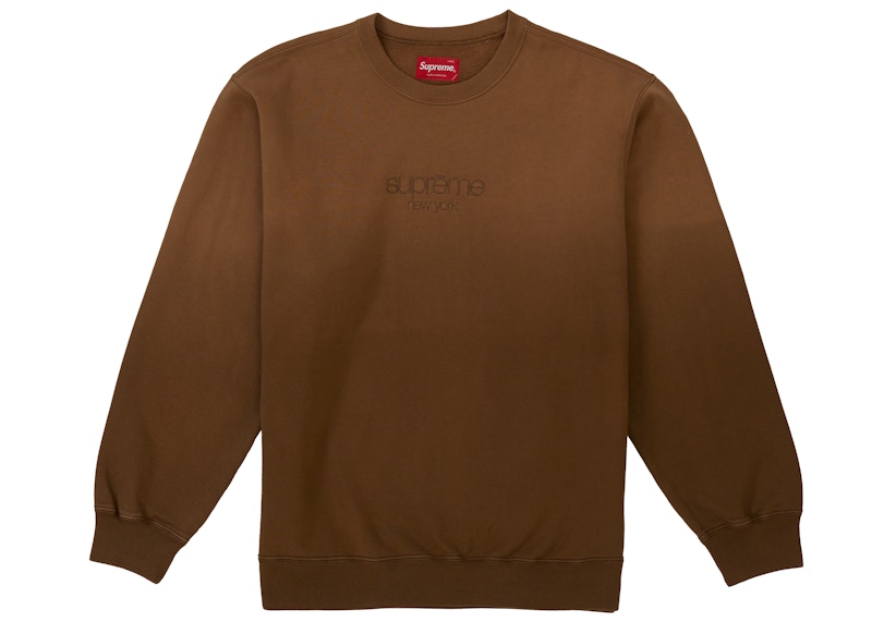 Supreme Dipped Crewneck Brown - SS19 Men's - US