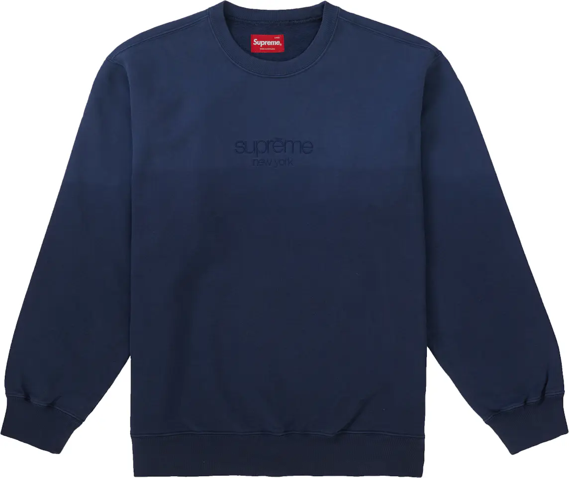 Supreme Dipped Crewneck Navy - SS19 Homme - FR