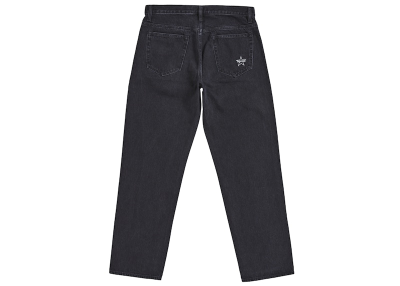 Supreme Distressed Loose Fit Selvedge Jean (SS26) Washed Black