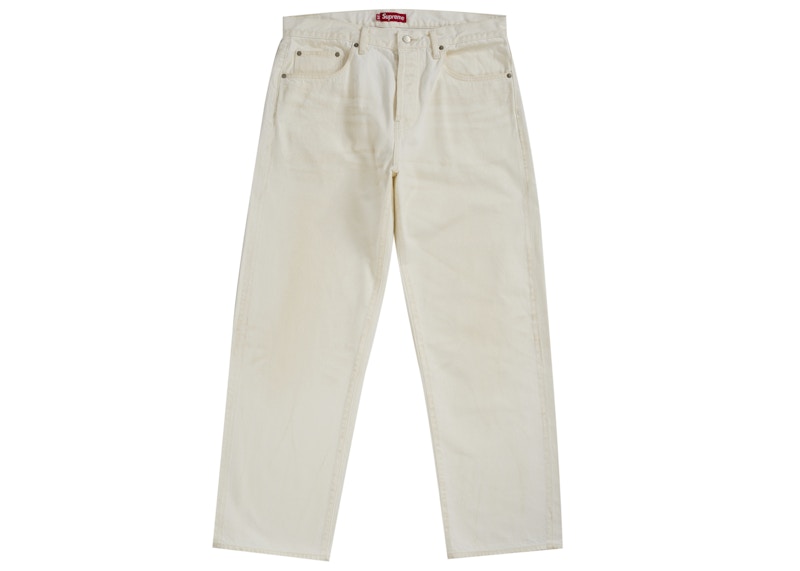 Supreme Distressed Loose Fit Selvedge Jean (SS26) Washed White