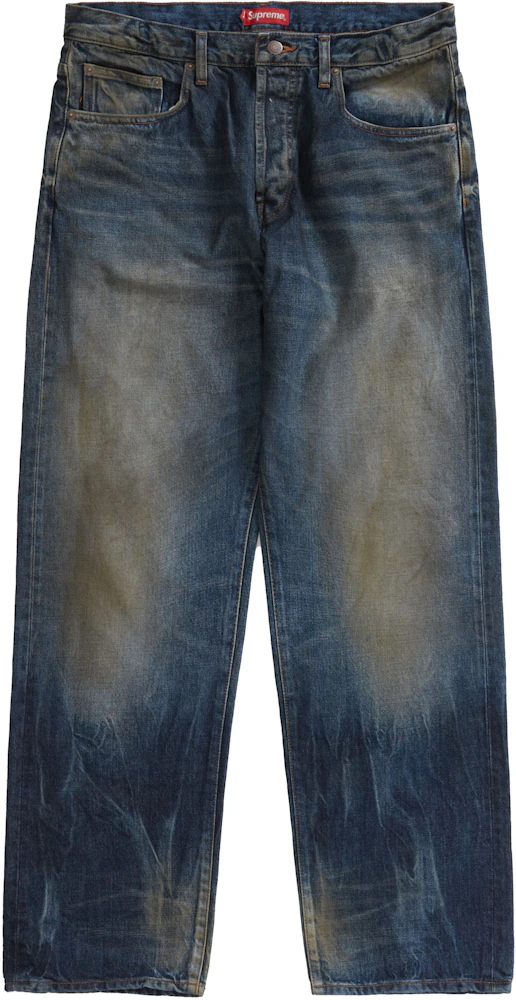 Louis Vuitton Washed Slim Jeans Washed Indigo. Size 36