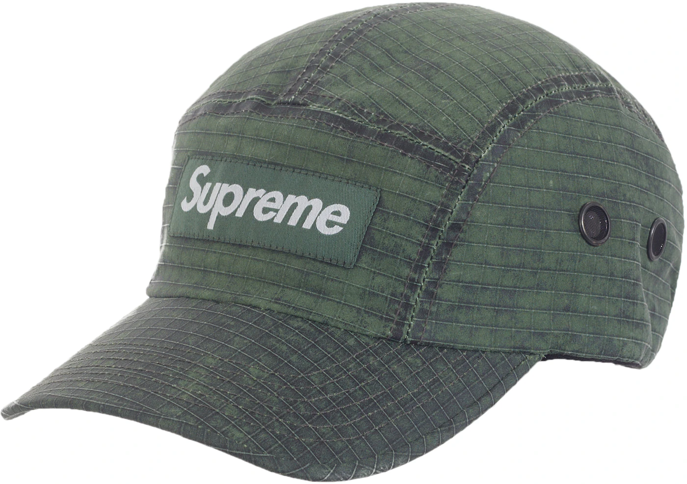 Supreme Green Iridescent Camp Cap – On The Arm